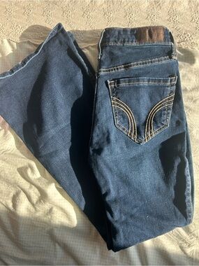 Hollister Women's Dark Indigo Flare Jeans